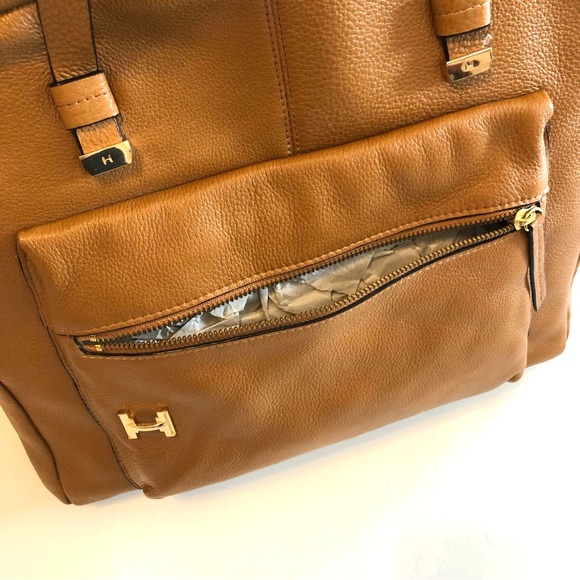 NWT Halston Heritage Pebble Leather Laptop Satchel. Never Used. Fits Up to 15” - Picture 9 of 12